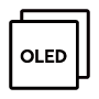Ikona symbolizująca podwójny wyświetlacz OLED